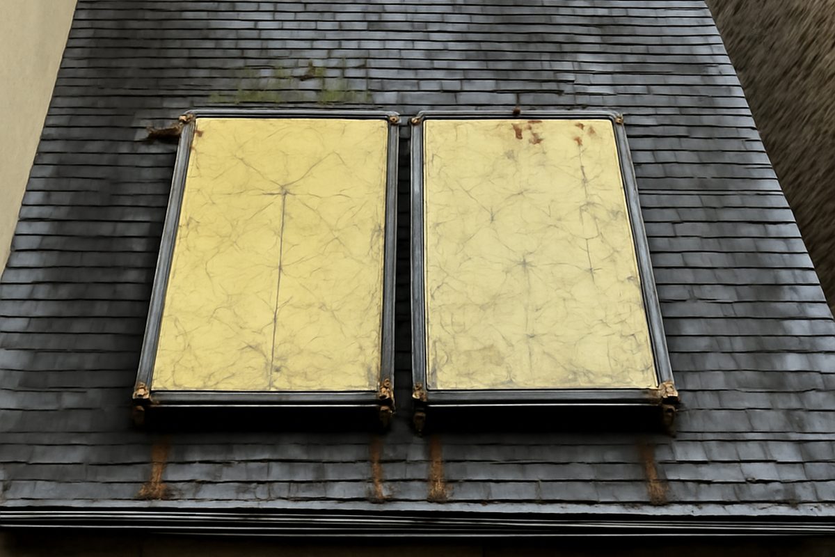 Capteurs thermiques toiture avant